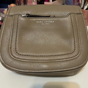 Marc Jacobs Saddle Bag in Taupe with Silver Hardware